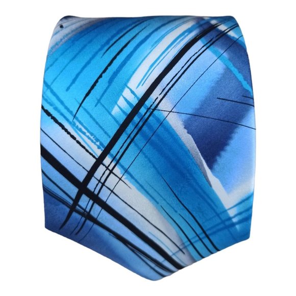 JERRY GARCIA Blue Art Silk Tie 62"/ 3.7" EC - Picture 1 of 6